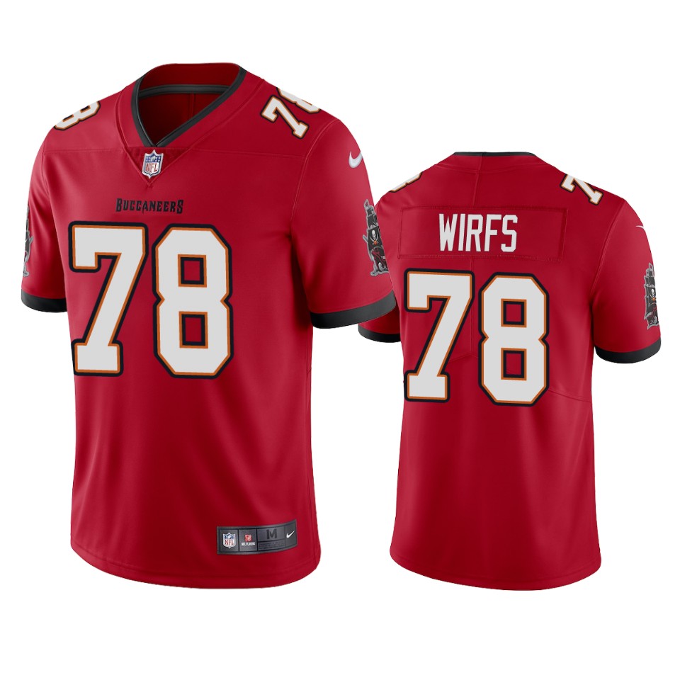Men Nike Tampa Bay Buccaneers #78 Tristan Wirfs Red 2020 NFL Draft Vapor Limited Jersey->tampa bay buccaneers->NFL Jersey